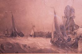 A Victorian framed and glazed maritime s