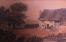 A framed and glazed watercolour painting