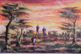 A 20th century oil on canvas painting by