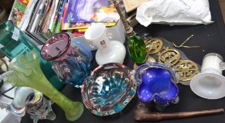 A group lot of glass vases