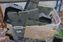 A plastic fort with figures