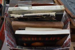 A box of informative books