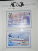 A folder of boat themed postcards