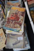 A collection of vintage Meccano magazines dating from the 1950s