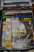 A collection of football programmes