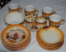 Autumn style porcelain plates and cups
