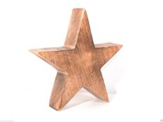 14 x Free Standing Height 18cm Wooden Star Ornament Decoration Christmas 3D Art RRP £9.99