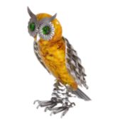 Leonardo Collection enamelled metal owl, YELLOW RRP Â£39.95 Height