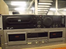 Quantity of audio / video equipment and speakers.