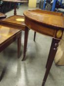 Pair of heavily inlaid coffee / side tables and 1 inlaid corner table