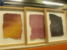 14 x oak framed abstract art pictures in various colours