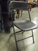 6 x black folding sam chairs