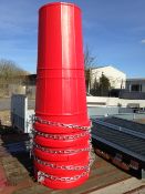 5 x Used scaffolding chutes with securing chains, excellent condition chutes only used once