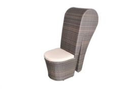 Brown Exclusive designer high quality all weather rattan high heel shoe chair