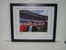 Signed picture of Carlos Tevez. Supplied in a frame and with certificate of authenticity. Size in