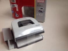 3 NEW Novus E 225 25 Sheet Capacity Professional Hole Punch - Light/ Dark Grey