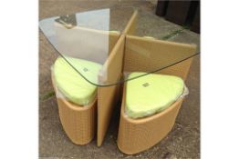 Brand new four leaf clover all weather rattan table set