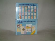 Dutch Worded Birthday Cards. 13 boxes containing 24 cards per box (312 cards).