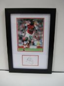 Signed picture 'Danny Welbeck'. Supplied in a frame and with certificate of authenticity. Size in