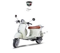 New Neco Abruzzi 50cc 4 stroke Automatic Retro Scooter - Ivory White.