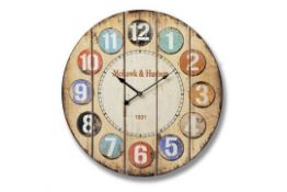 Brand New Large Colour Vintage Shabby Chic Numerical Distressed Stylish Wall Clock.



This
