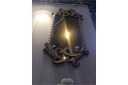 Antique Silver Ornate Framed Large Carved Mirror

 H121cm x L60cm 

This fabulous eye catching