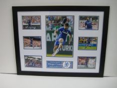 Signed collage 'Diego Costa'. Supplied in a frame and with certificate of authenticity. Size in