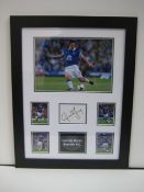 Signed collage 'Gareth Barry'. Supplied in a frame and with certificate of authenticity. Size in