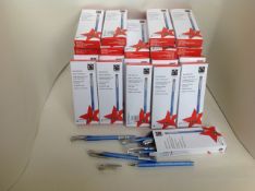 1000 BLUE GRIP BALL PENS 
0.4mm. 5 Star Branded. (100 Packs  of 10)