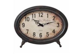 Brand New Large Oval Vintage Shabby Chick Sideboard Desk Bedside Mantel Clock 36x46x24cm

This