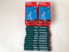 4 Berol finewriter pens, red ink. Brand new (packs of 12).