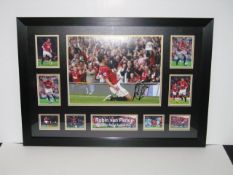 Signed collage 'Robin Van Persie'. Supplied in a frame and with certificate of authenticity. Size in