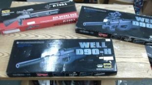 3 x  rifles -2  electric retail returns -total  rrp £150
