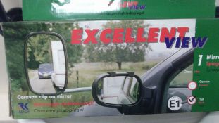 3pcs - brand new extendable caravan/mororhome clip on wing mirror - rrp Â£19.99