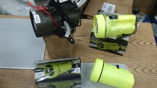 3pcs brand new Heavy duty torches - 1 also powers off 12V & Mains - 2 - High Vis - expensive items
