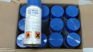 12 pcs Brand new Acmos instant release spray - rrp Â£8.99 can