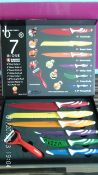 2 pcs x Brand new 7 pc knife set - rrp £125 - in presentation box - High quality set -