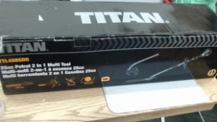 Titan TTL488GDO 25cc 1.07hp Bent Shaft Petrol 2-in-1 Grass & Hedge Trimmer Boxed Titan Multi