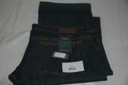 RAKE - jeans colour indigo size 38 retail Â£245