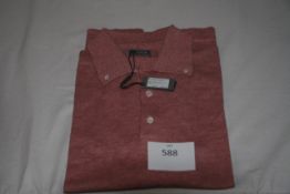 RAKE - polo jumper colour brick size m retail Â£364