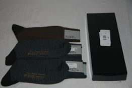 RAKE - 5 pairs of socks 4 grey & 1 brown size M retail Â£22 per pair