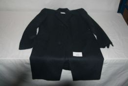 RAKE - 100 % wool overcoat b-eye tweed colour blue size 44 retail Â£995