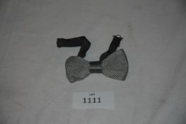 RAKE - knitted silk bow tie colour brown.white