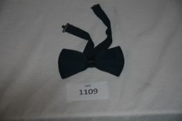 RAKE - knitted silk bow tie colour blue