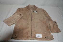 rake - andrett-suede flight jacket colour camel size 40 retail Â£1580