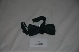 RAKE - knitted silk bow tie colour black/grey retail £95