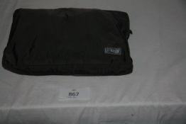 RAKE - double breasted long travel mac colour brown with bag size 44 retail Â£745