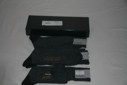 RAKE - 5 pairs of socks colour grey size L retail Â£22 per pair