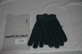 RAKE - leather gloves colour grey size L retail Â£175