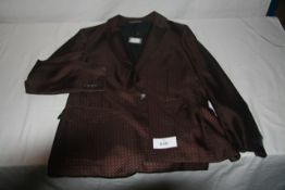 RAKE - silk shirt jacket colour navy/red size 44 retail Â£1255